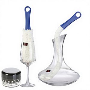 Home Multifunctional Wine Glass Cleaner Decanter <b>Brush</b> Reusable Cleaning Beads Glass Cup Tool for Daily Kitchen Bar Use - Product Image 2