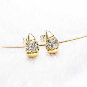CM Jewelry Mew Customized Zircon Product <strong>Pendiente</strong> De <strong>Gota</strong> De Agua Versatile 14k Gold Plated Water Drop Earring - Product Image 3