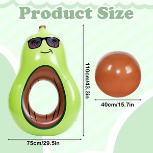 Avocado <b>Inflatable</b> <b>Pool</b> Float with Ball Floating <b>Chair</b> for Adults Lounge Float Beach Lake <b>Pool</b> Party Toy - Product Image 2