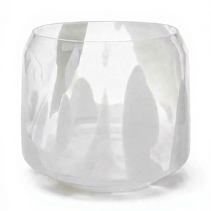 Porte-bougie rond en verre transparent fait à la main de haute qualité pour la décoration de la maison et Pâques - Product Image 3