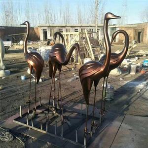 Estatua de <span class=keywords><strong>Gaviota</strong></span> Voladora de Bronce de Tamaño Real, Adorno de Metal con Esculturas de Grulla, Garza y Flamenco - Product Image 3