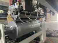 Machine automatique de fabrication de film étirable à double vis avec système de chargement de papier pour plaques de granulation et film d'emballage transparent, moteur inclus