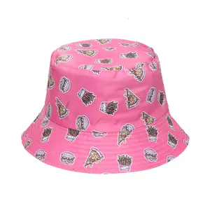 Летняя Двусторонняя шляпа-ведро из хлопка/полиэстера с дизайнерским логотипом 100%