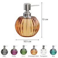 Distributeur de savon en résine PMMA en forme de citrouille avec pompe métallique, flacon de lotion en acrylique multicolore de luxe pour salle de bain