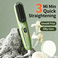 Brosse lissante sans fil multi-styler à moteur AC avec écran numérique, peigne électrique portable pour lisser les cheveux