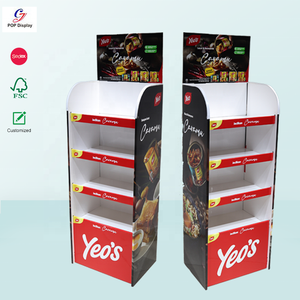 Cyj Tùy Chỉnh Xách Tay Thân Thiện Với Môi Bán Lẻ Hiển Thị Giá Có Thể Gập Lại Tông Nước Sốt Đứng 4 Sóng Giấy Kệ Cho Hàng Hóa Đóng Hộp - Product Image 3