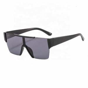 Nouvelles lunettes de soleil carrées sans monture, surdimensionnées, pour femmes et hommes, avec logo personnalisé, protection UV400, modèle 2021 - Product Image 4