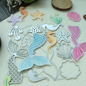 1pc Fustelle in metallo a forma di <span class=keywords><strong>organismo</strong></span> marino per la creazione di biglietti, fustelle decorative per scrapbooking fai da te e lavori artigianali - Product Image 5