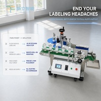 Machine d'étiquetage automatique électrique à rouleaux pour bouteilles, avec moteur en bois, pour les industries des boissons, pharmaceutiques, alimentaires et chimiques, utilisation sur table, avec convoyeur
