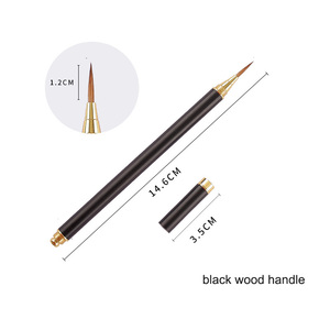 Pinceau de détail Kolinsky à manche bois et métal, pointe fine, en poils de zibeline, pour miniatures, acrylique, aquarelle et peinture d'ongles - Product Image 6