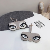 Étui de voyage portable en cuir PU, mignon, avec breloque de sac à main, porte-lunettes en cuir, étui à boucle de ceinture, étui à lunettes de soleil