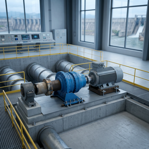 Générateur à aimants 100 tr/min pour projet hydroélectrique en Ouzbékistan, 50 kW avec boîte de vitesses - Product Image 5