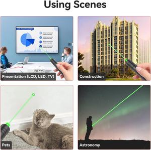 Grüner Laserpointer mit Großer Reichweite, 3000 Meter Hochleistungs-Stift Grüner Laserpointer für Wandern Katzenspielzeug USB-Aufladung Grünes Licht - Product Image 5
