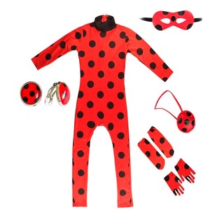 <span class=keywords><strong>Costume</strong></span> da Coccinella per Bambine, Tuta per Cosplay di Halloween, Abbigliamento per Spettacoli in Poliestere - Product Image 6