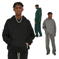Sudadera con Capucha para Hombre, Gruesa, Estampada, con Forro Acolchado, Antiencogimiento, Transpirable, Estilo Urbano, Holgada, con Hombros Caídos, para Invierno