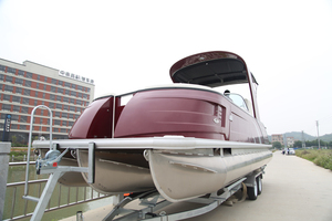 Kinocean 2022 Bateau ponton de luxe en aluminium 28 pieds avec moteur hors-bord électrique Bimini Combo Set pour le surf - Product Image 2