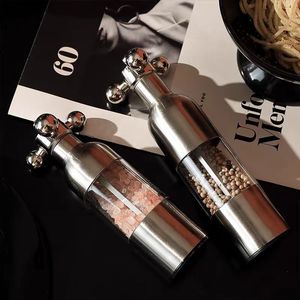 2026 Luxury 304 Stainless Steel <b>Pepper</b> <b>Grinder</b> Wholesale Custom Logo Manual Salt Mill Spice <b>Grinder</b> Faucet Handle Kitchen Tool - Product Image 2
