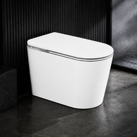 Ensemble WC intelligent et lavabo moderne avec bidet intégré, siège chauffant, chasse d'eau automatique et télécommande