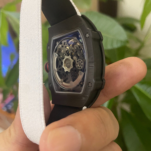 La dernière montre mécanique automatique multifonctionnelle ultra-fine en fibre de carbone de qualité supérieure 67-02 avec verre saphir - Product Image 3