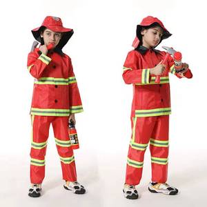 Ensemble de costumes de pompier pour enfants, tenue de pompier réaliste avec accessoires pour Halloween, déguisements, activités scolaires, vente en gros - Product Image 3