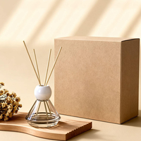 Bouteilles de diffuseur d'aromathérapie rondes personnalisées de 100 millilitres pour la décoration de la maison ; Bouteilles de diffuseur en verre parfumé de 4 onces
