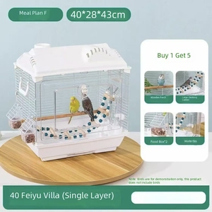 Papağan Kuş Kafesi Manzarası Akrilik Xuanfeng Şakayık İşlemeli Göz Büyük Villa Avrupa Tasarımı - Product Image 6