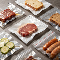 Sacs d'emballage personnalisés biodégradables à découpe facile, gaufrés, pour la conservation de viande, fruits, noix, scellés à chaud, sous vide