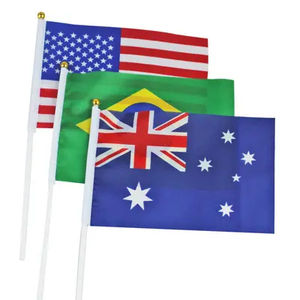 Banderas de mano personalizadas Gahumi, Bandera Nacional ondeante malgache promocional de Madagascar - Product Image 5