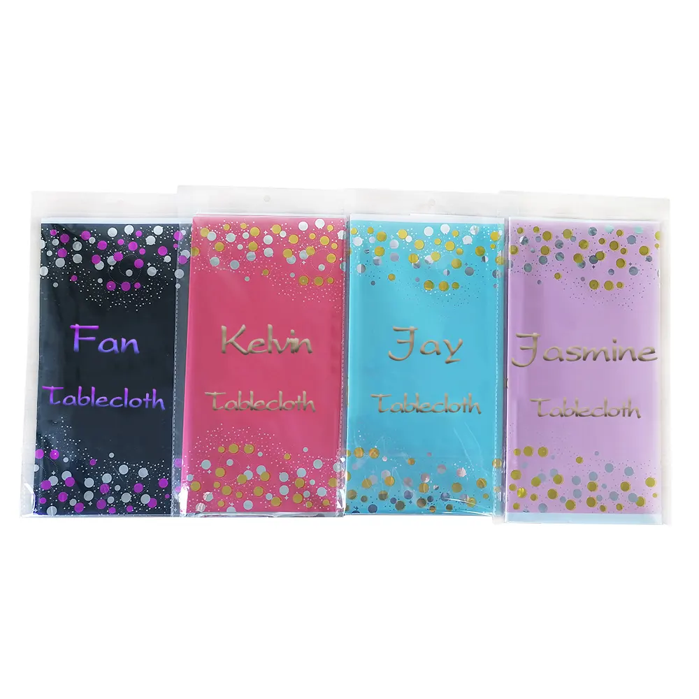 Manteles rectangulares de poliéster y PVC para mesa de boda, con impresión personalizada, rectangular, desechable, papel de vinilo, cubierta de plástico