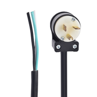 Multiprise NEMA 5-15P, lot de 3, robuste, avec prise de terre, 125V 15A, conducteur en cuivre, rallonge électrique