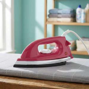 STEELCO RED 1kg Mini Electric Dry Steam <b>Iron</b> Anti-Dry Burning 750W 100mL Water Tank Portable Household Hotel Commercial Garment - Product Image 3
