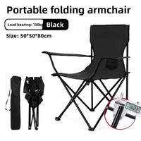 Fauteuil pliant compact en acier au carbone pour l'extérieur, style glamping, pour croquis, pique-nique, pêche, camping et loisirs