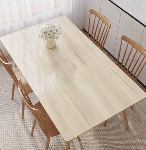 レーザープリント透明PVCテーブルカバー防水ソフト花柄プラスチックフィルム不織布技術家庭用ダイニングテーブル - Product Image 1