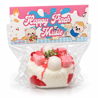 Jouet Squishy Promotionnel Personnalisé avec Logo, Gâteau Cerise, Anti-Stress à Remontée Lente, Jouet Fidget en TPR, Vente en Gros OEM Usine