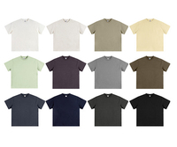 T-shirt uni à manches courtes surdimensionné et épais, personnalisable avec votre motif préféré, idéal pour l'impression