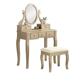 DB for Ashley Wood Ensemble coiffeuse et tabouret avec miroir réglable, design traditionnel, mobilier de chambre - Product Image 5