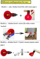 Volaille oiseau poule caille oiseau eaux poussin mamelon buveur mangeoire tasse automatique eau bol poulet