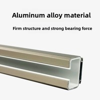 Rideaux coulissants silencieux modernes à simple et double rail en alliage d'aluminium Poteaux élégants épaissis à monter sur le côté supérieur