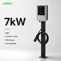 Nouvelle borne de recharge pour véhicules électriques AC 7 kW GB/T 32A monophasée IP54 résistante aux intempéries, montage mural EVSE, résistance aux chocs IK08, station de recharge pour véhicules électriques à domicile