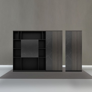 Luxury Modern <b>Open</b> President Style Wooden Office Furniture Filing Cabinet Manager Storage Cabinets for Home Use - Product Image 1