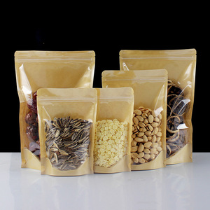 Bolsas de <span class=keywords><strong>Papel</strong></span> <span class=keywords><strong>Kraft</strong></span> Marrón Reutilizables con Ventana Transparente <span class=keywords><strong>para</strong></span> Envasar Café, Té y Azúcar, Reciclables - Product Image 2