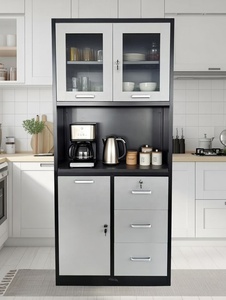 Armarios de Cocina Metálicos Personalizados, Alacenas para el Hogar, Armarios de 2, 3 y 4 Puertas, Alacenas de Cocina, Muebles de Acero, Diseño de Muebles - Product Image 1