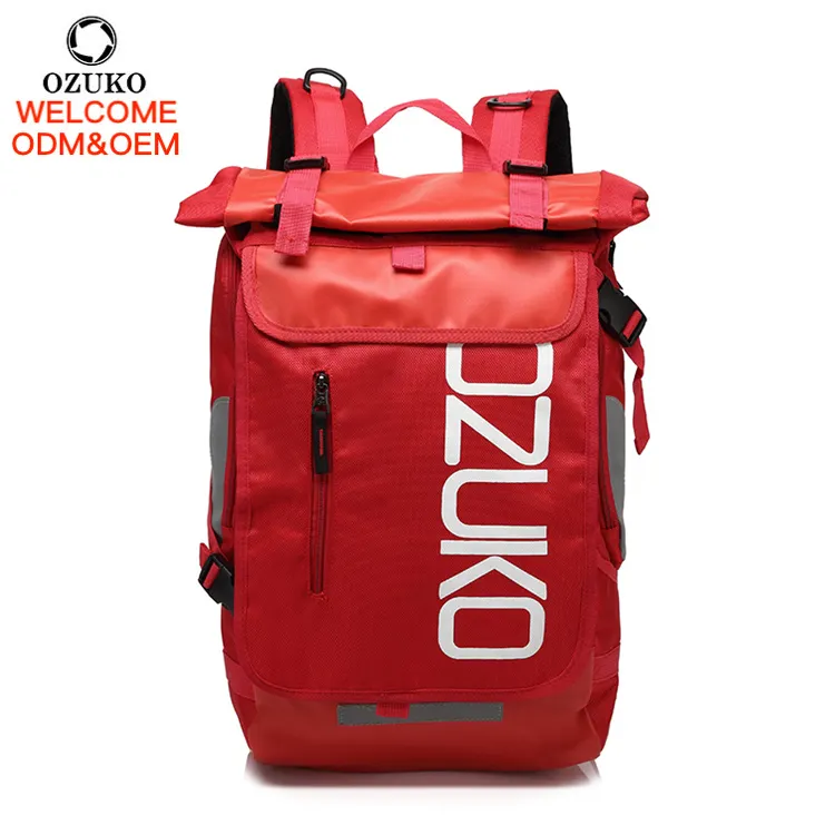 Ozuko d8020 bolsa escolar de faculdade, saco de viagem para faculdade, leve, à prova d'água, para laptop