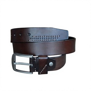 Hot Selling BS INTERNATIONAL Men's Genuine Cow Hide Leather Belts Pin Buckle Eco-Friendly Vintage Style <b>Black</b> <b>Polish</b> 100% - Product Image 2