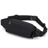 Nouveau sac banane à fermeture éclair en polyester pour hommes et femmes avec téléphone portable en cours d'exécution Vente en gros grande capacité Camouflage tactique