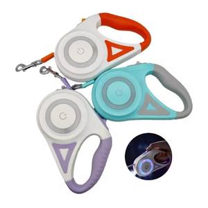 Hot Selling Adjustable Nylon <b>Dog</b> <b>Lead</b> <b>Long</b> <b>Retractable</b> Pet <b>Dog</b> Leash LED Flash Light Reflective Automatic Walking Colorful Slip - Product Image 2