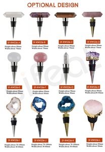 Tapón de cristal Natural para botella de <span class=keywords><strong>vino</strong></span>, tapón de amatista personalizado de calidad prémium, Gema - Product Image 2