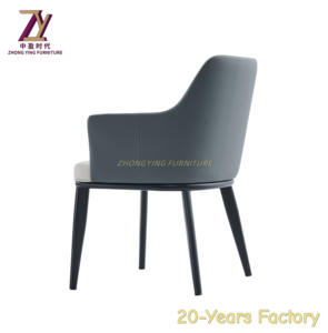 Comedor moderno Marco de metal moderno Estilo italiano Conferencia de lujo Habitación de hotel Patas de metal Sillas de comedor - Product Image 5