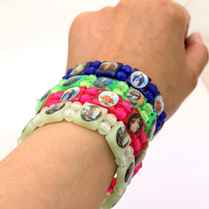 <span class=keywords><strong>Bracelet</strong></span> élastique populaire en PVC avec perles de prière religieuses, style chapelet - Product Image 6