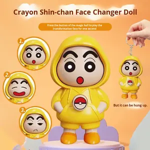 พวงกุญแจอะนิเมะแบบเปลี่ยนหน้าได้ ตัวละครแช่แข็งจากพีวีซี ขนาด 10 ซม. พร้อมฟังก์ชั่นเป่าลม รุ่น 1:1 - Product Image 4